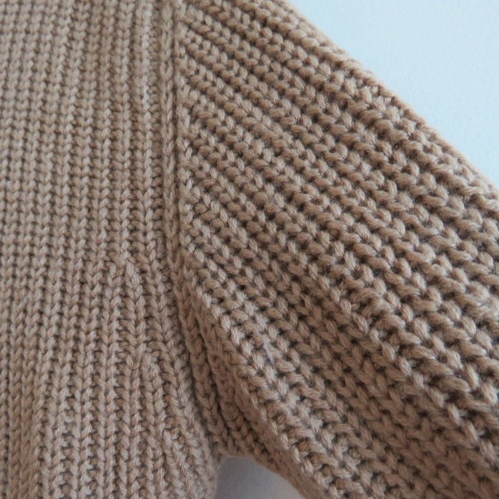 ARITZIA WILFRED Montpellier Merino Wool Chunky Knit Sweater Dress Constant Camel - Picture 7 of 15